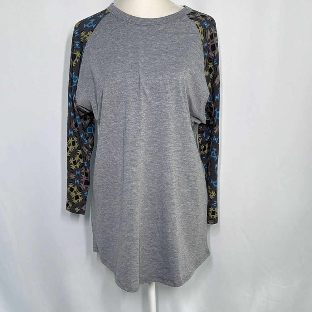 ❤️3/$30 LuLaRoe Randy Gray 3/4 Sleeve Women's Top NWT